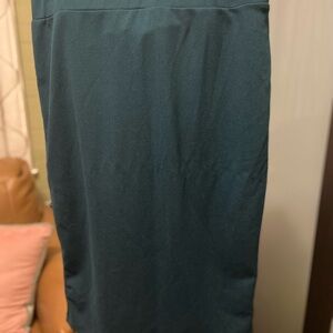 Teal Midi Pencil Skirt